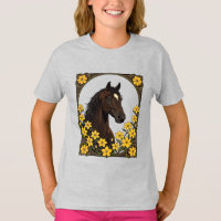 Marsh Tacky Horse Surrounded By Yellow Jasmine