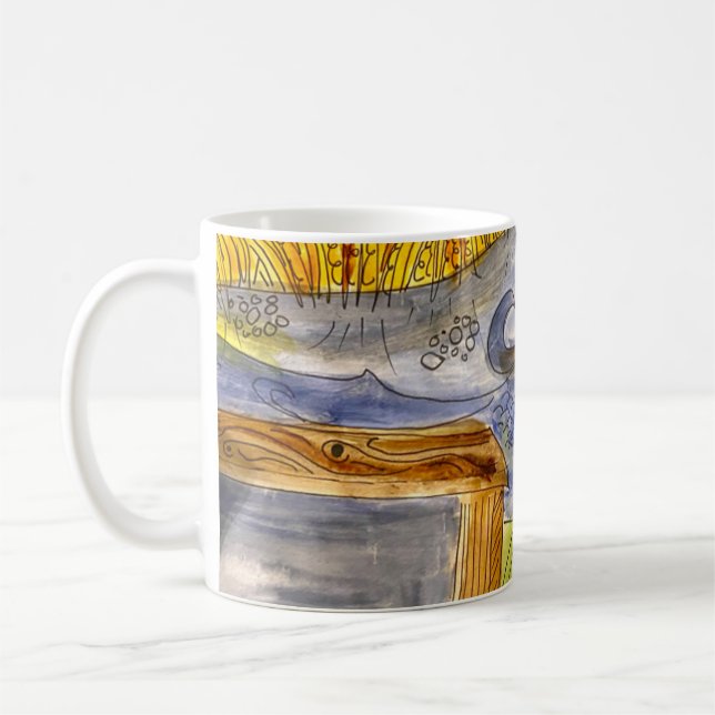 Marsh Watercolor on coffee mug (Left)