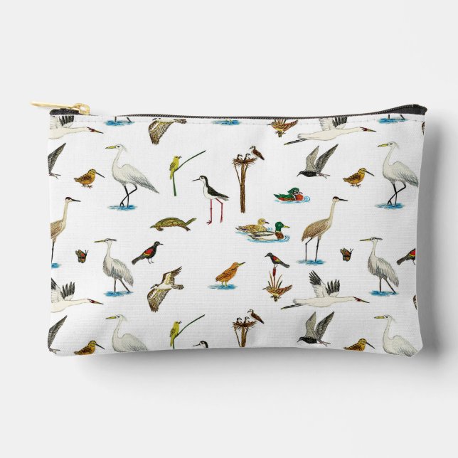 Marsh Wetlands Zipper Pouch (Front)