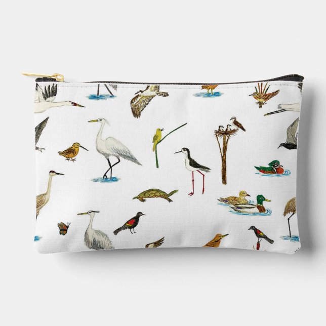 Marsh Wetlands Zipper Pouch (Front)