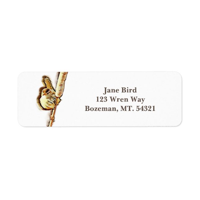 Marsh Wren Return Address Labels (Front)