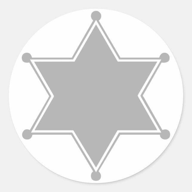 Marshal Badge Classic Round Sticker (Front)