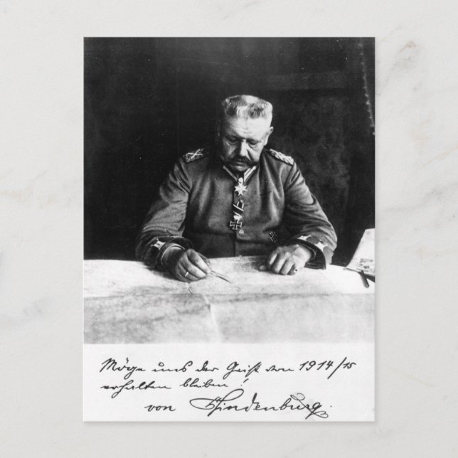Marshal Paul von Hindenburg, 1914 Postcard (Front)