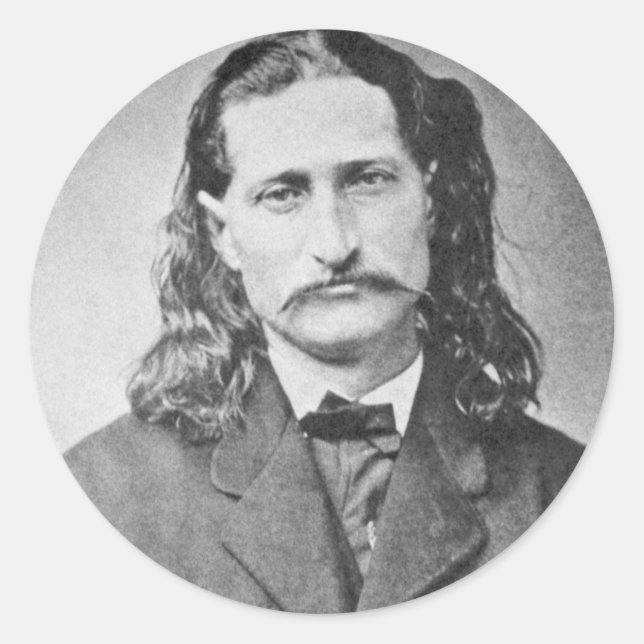 Marshal Wild Bill Hickok Old West Gunfighter Classic Round Sticker (Front)