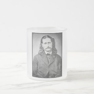 Marshal Wild Bill Hickok Old West Gunfighter Frosted Glass Coffee Mug
