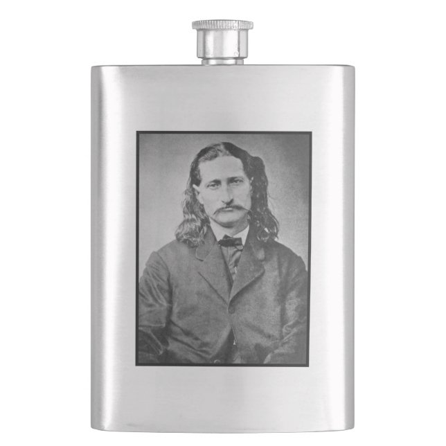 Marshal Wild Bill Hickok Old West Gunfighter Hip Flask (Front)