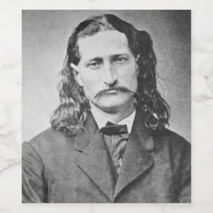 Marshal Wild Bill Hickok Old West Gunfighter Wine Label