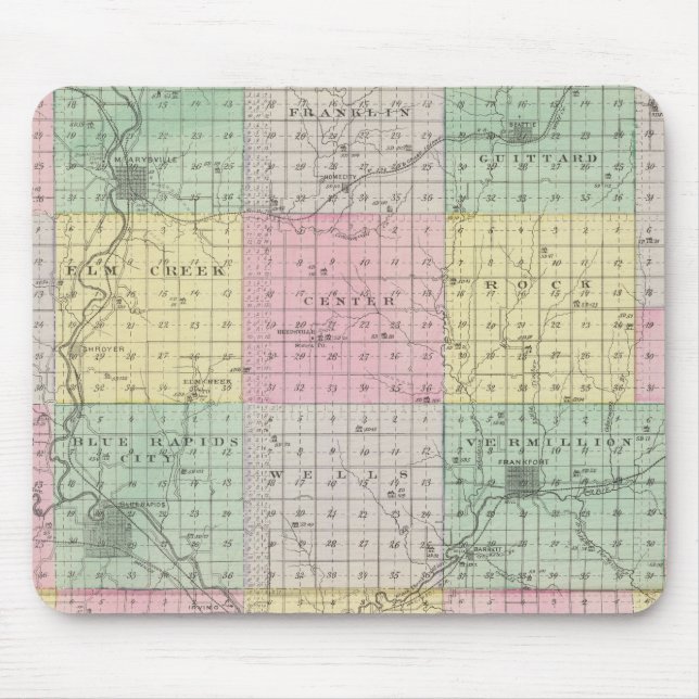 Marshall County and Irving, Kansas Mouse Pad (Front)