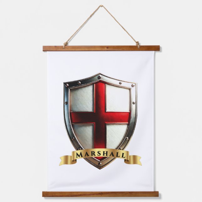 Marshall England National Heritage Shield Hanging Tapestry (Front)