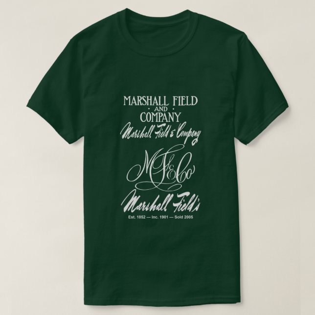 Marshall Field's 4 Logos T-Shirt (Design Front)