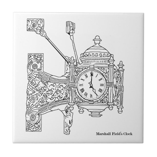 Marshall Field's Clock Tile (Front)