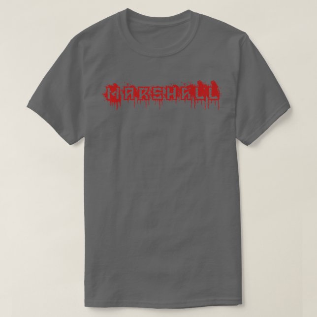 Marshall  First Name Halloween Costume Personalize T-Shirt (Design Front)