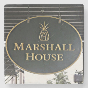 Marshall House, Savannah, Georgia Marble Coaster