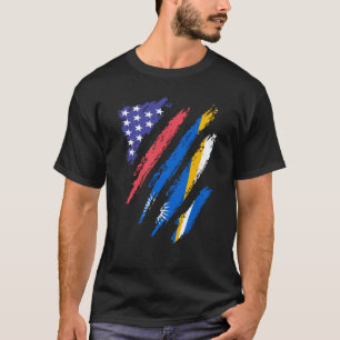 Marshall Islands American Patriot Grown Heart Flag T-Shirt