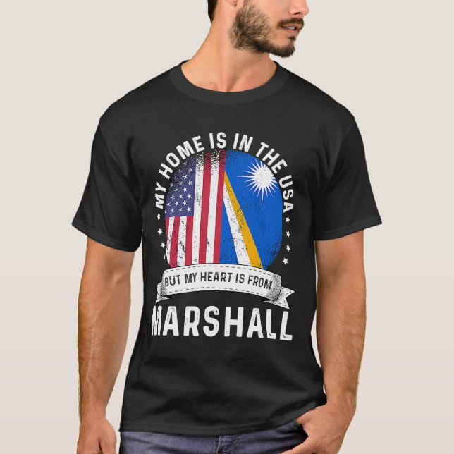 Marshall Islands American Patriot Grown Home USA F T-Shirt (Front)