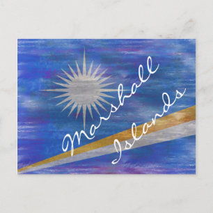 Marshall Islands distressed flag Postcard