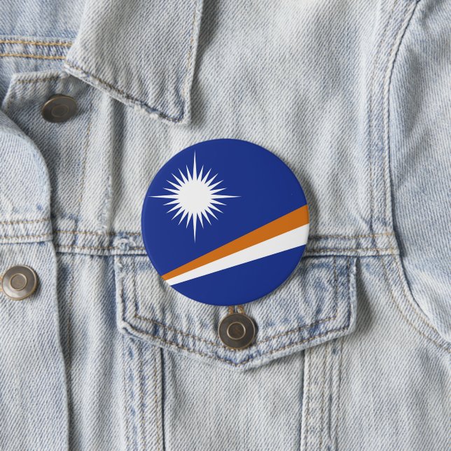 Marshall Islands flag 7.5 Cm Round Badge (In Situ)