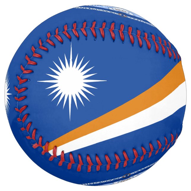 Marshall Islands Flag and Coat of Arms Patriotic Softball (Front Left)