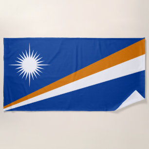 Marshall Islands Flag Beach Towel