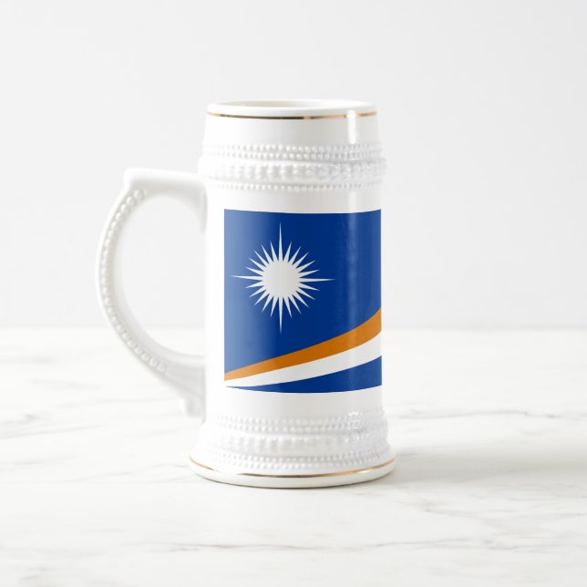 Marshall Islands Flag Beer Stein (Left)
