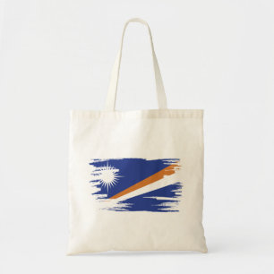 Marshall Islands Flag Brush Art Tote Bag