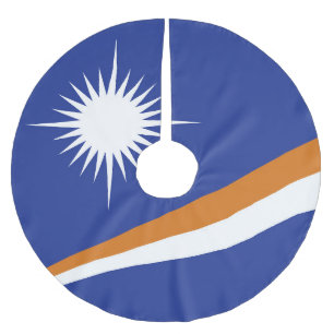 Marshall Islands flag Brushed Polyester Tree Skirt