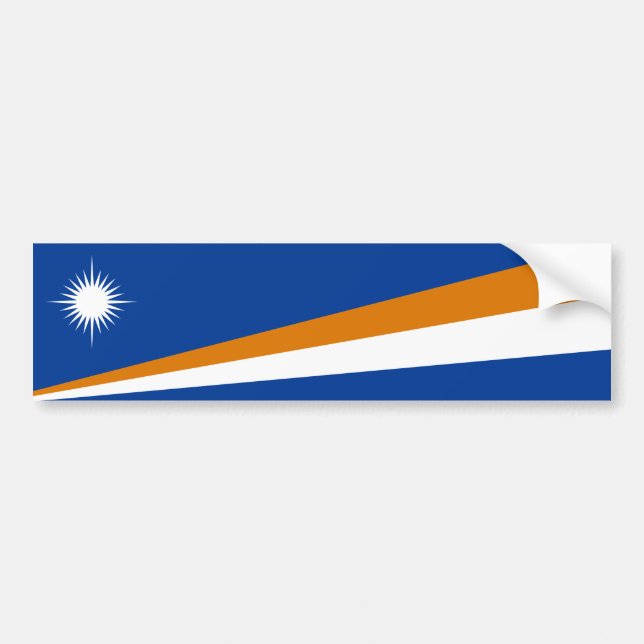 Marshall Islands Flag Bumper Sticker (Front)