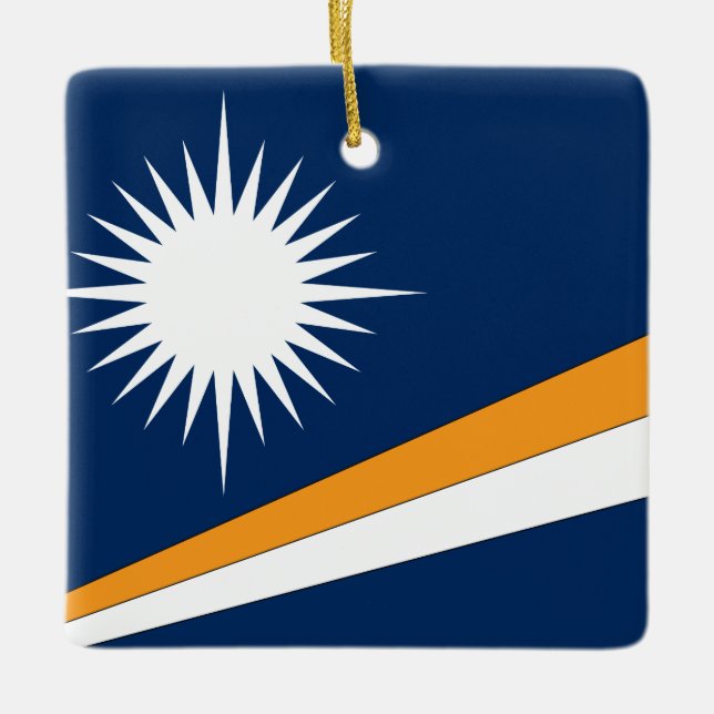 Marshall Islands Flag  Ceramic Ornament (Front)