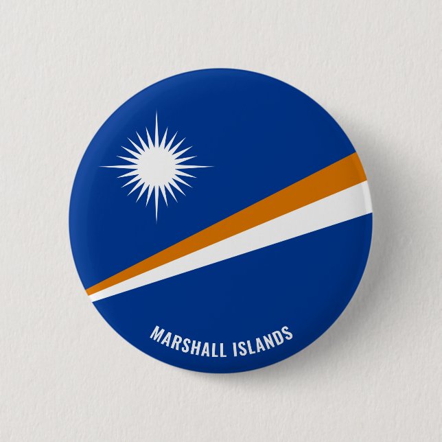 Marshall Islands Flag Charming Patriotic 6 Cm Round Badge (Front)