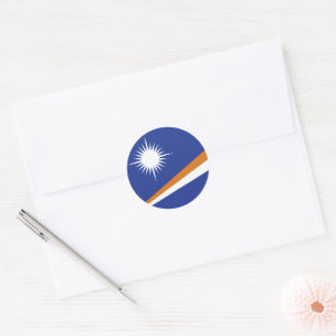 Marshall Islands flag Classic Round Sticker