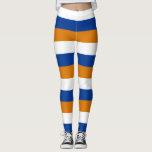 Marshall Islands Flag Colours Horizontal Striped Leggings<br><div class="desc">Marshall Islands National Flag Colours Horizontal Striped Leggings in the colours of the Marshall Islands flag with a busy multi-lined asymmetrical striped vertical pattern printed all over the leggings. Size of the stripes is easily adjustable to your taste through the "Edit Design" option. Marshall Islands leggings are the great companion...</div>