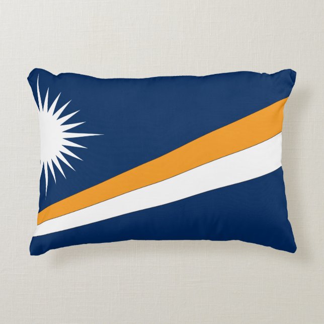 Marshall Islands Flag Decorative Cushion (Front)