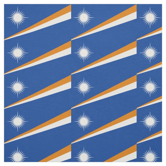 Marshall Islands Flag Fabric (Swatch)