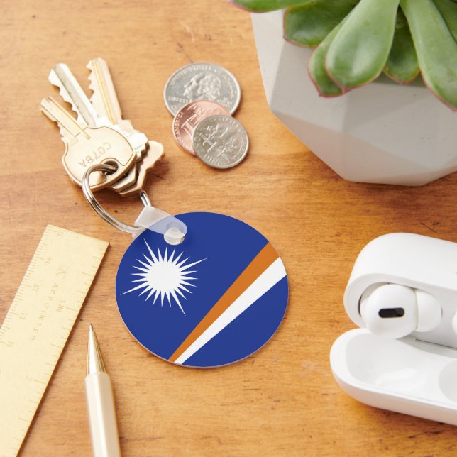 Marshall Islands flag Key Ring (Desk)