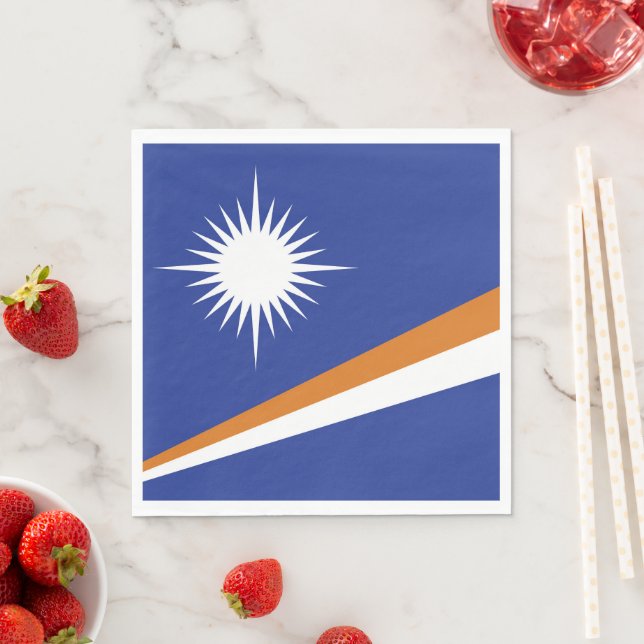 Marshall Islands flag Napkin (Insitu)