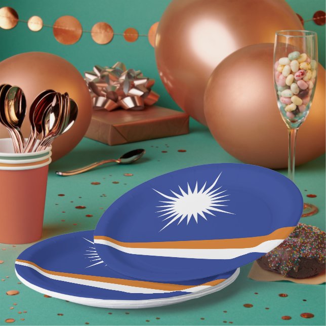 Marshall Islands flag Paper Plate (Multi)