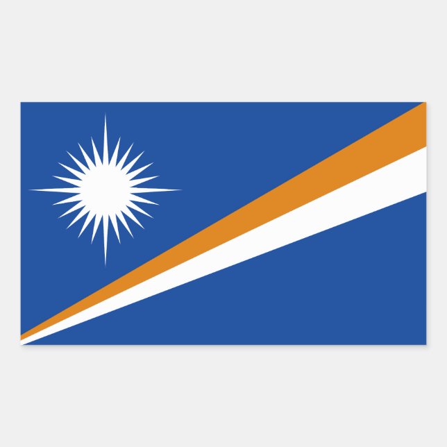 Marshall Islands Flag Rectangular Sticker (Front)