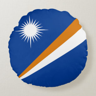 Marshall Islands Flag Round Cushion