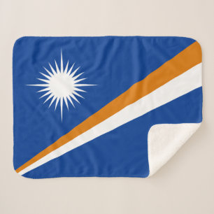 Marshall Islands Flag Sherpa Blanket