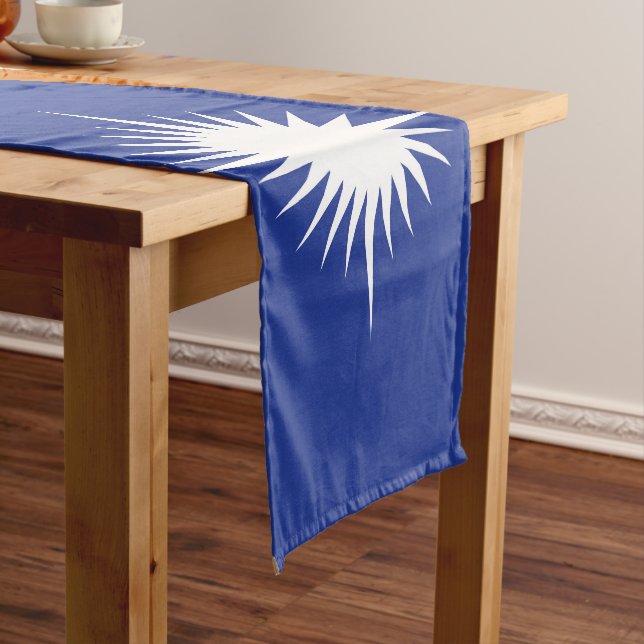 Marshall Islands flag Short Table Runner (In Situ)