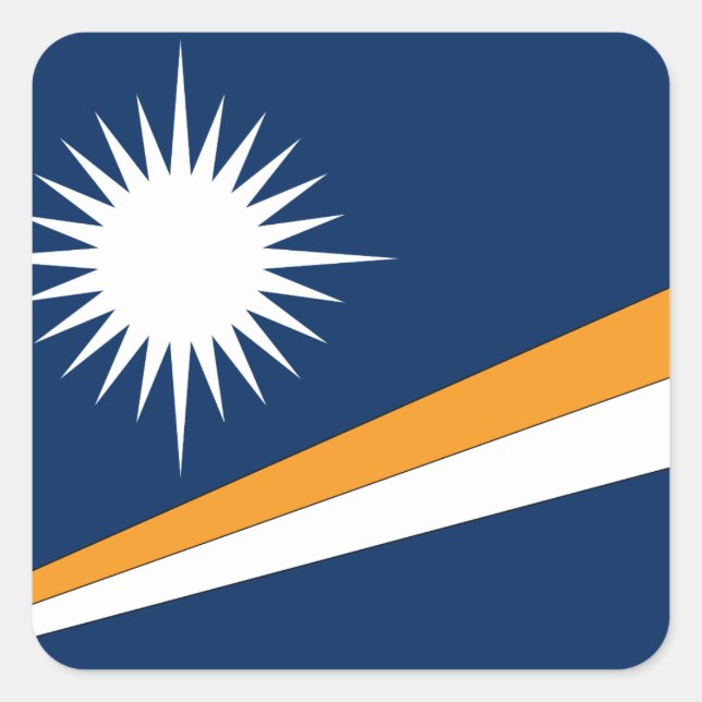 Marshall Islands Flag Square Sticker (Front)
