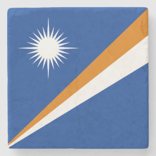 Marshall Islands Flag Stone Coaster