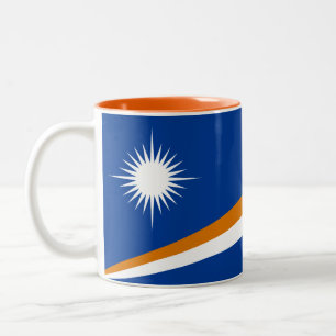 Marshall Islands Flag Two-Tone Coffee Mug