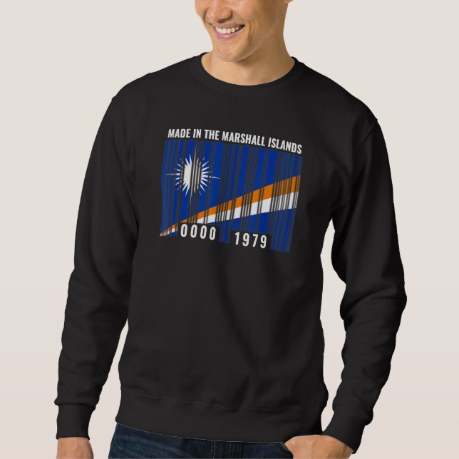 Marshall Islands Heritage Martial Roots Barcode Sweatshirt (Front)