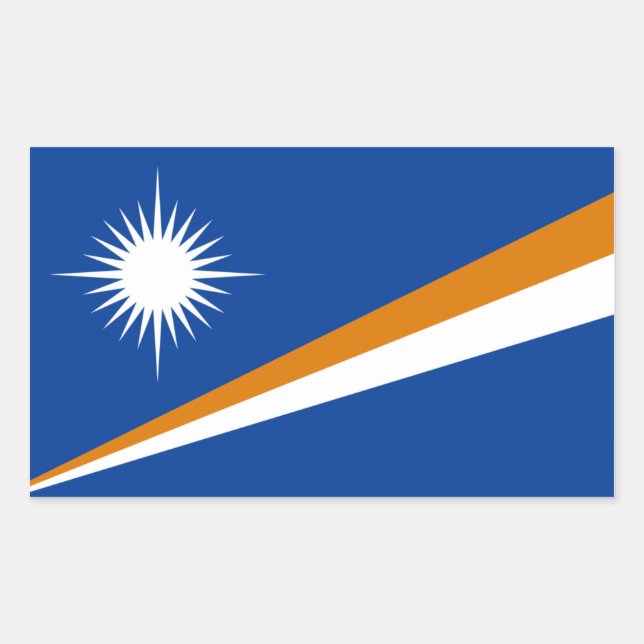 Marshall Islands/Marshallese Flag Rectangular Sticker (Front)