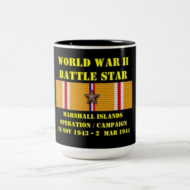 Marshall Islands Operation Campaign Two-Tone Coffee Mug (Center)