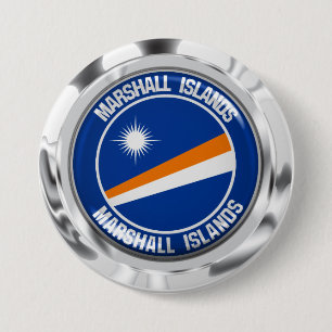 Marshall Islands Round Emblem 7.5 Cm Round Badge