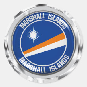 Marshall Islands Round Emblem Classic Round Sticker