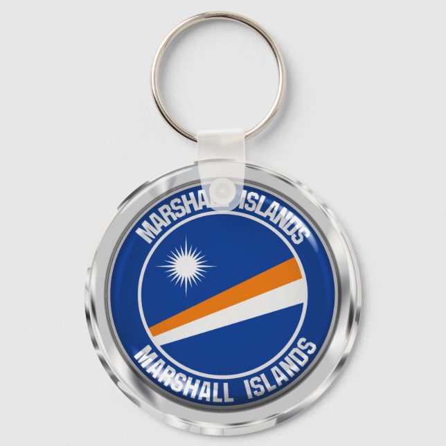 Marshall Islands Round Emblem Key Ring (Front)