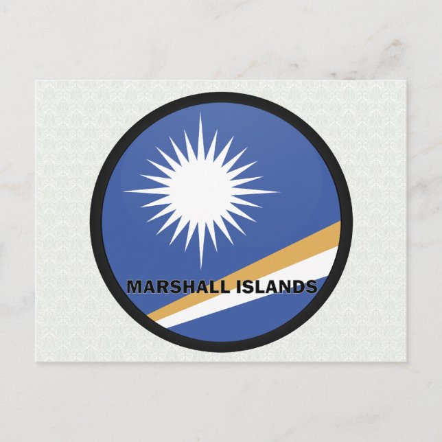 Marshall Islands Roundel quality Flag Postcard (Front)
